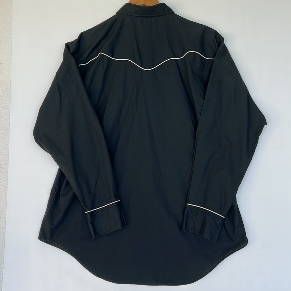 Vintage 70s 80s Jean Rive Western Wear Embroidered Long Sleeve Shirt - Picture 3 of 11